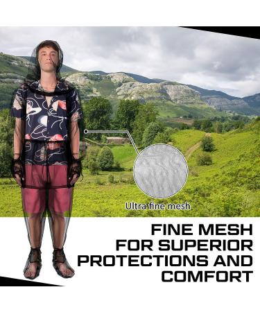 Insect-Proof Mosquito Net Suit with Hood, 2 Sets for Men and Women - Perfect for Outdoor Activities - Buy Online on GoSupps.com