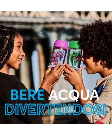 Aquafigure Reusable Water Bottle BPA Free 3D Bottle and Figure Dishwasher Safe Customisable with Themed 3D Figures (Emoji Dinosaurs and Others) - Capacity 330ml - Colour - Buy Online on GoSupps.com