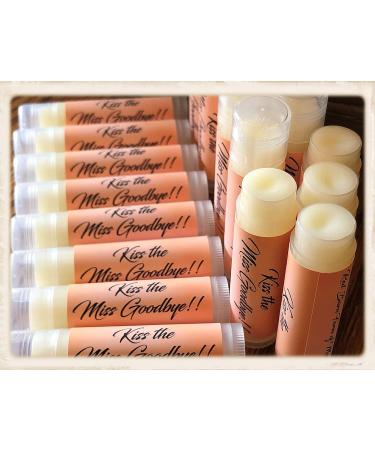 KISS THE MISS GOODBYE Vanilla Lip Balms | 20 Bridal Shower Favors for Bachelorette Party - Buy Online on GoSupps.com