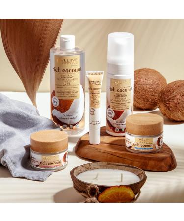 Eveline Cosmetics Rich Coconut Micellar Fluid & Toner 2-in-1 500ml - Moisturizing Coconut Cleanser | International Shipping Available - Buy Online on GoSupps.com