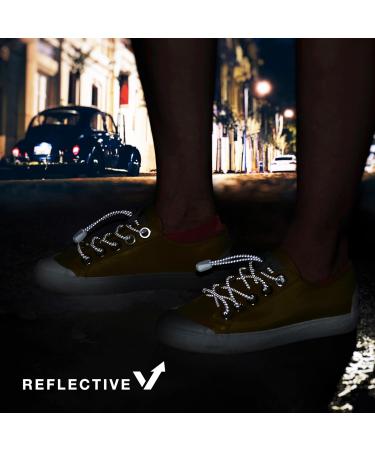BodyPride Premium Lazy Laces - Elastic Quick Closure for Sports 12 Colors Reflective Fast Lace-Up System 120 cm Neon Green - No Tying Needed! - Buy Online on GoSupps.com