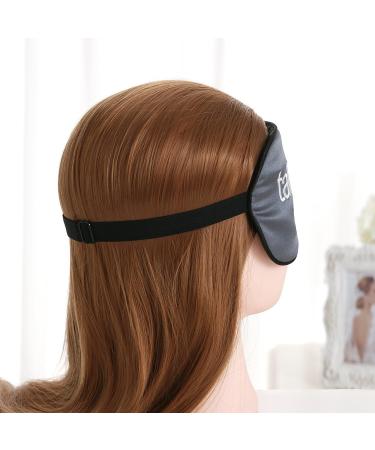 Premium 100% Silk Sleep Mask with Adjustable Strap - Dark Grey Pattern - Buy Online on GoSupps.com