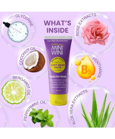 MiniWini 3X Concentrated Body Wash Paste Pack of 3 X 100g (3.2 fl oz) | Face + Body Cleanser | Aloe Vera Pro-Vitamin B5 & Glycerin | Travel-Friendly | Daily Use | Men Women & Kids | All Skin Types - Buy Online on GoSupps.com