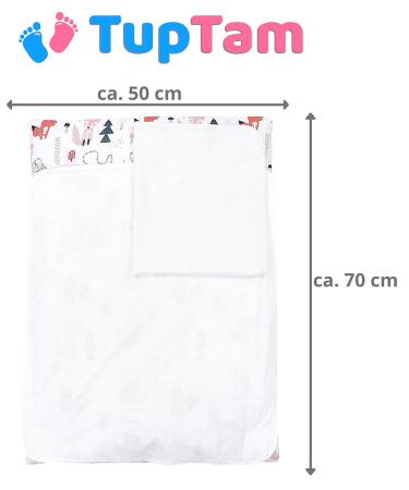 TupTam Baby Changing Mat - Forest Animals Pink | Includes 2 Terry Cloth Covers | 70x70 cm - Best for International Shipping - Buy Online on GoSupps.com