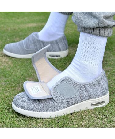 Women's Wide Width Diabetic Shoes - Adjustable Closure, Lightweight & Breathable for Diabetic Edema, Plantar Fasciitis, Bunions - Size 8.5 Light Gray - Buy Online on GoSupps.com