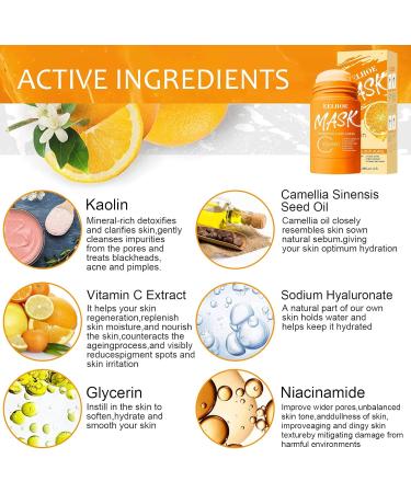  Surakey Surakey Mask Stick Anti-Acne Solid Mask Vitamin C Purifying Clay Mask Hydrates Face Controls Oil Deep Cleanses Pores Cleansing Mask for Women and Men - Buy Online on GoSupps.com