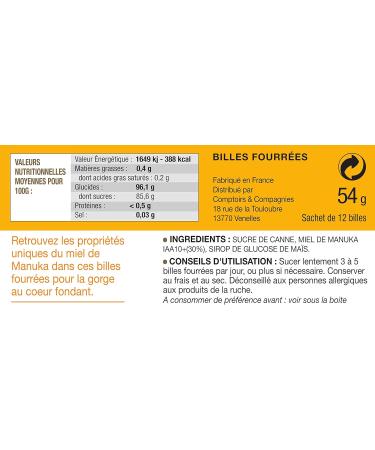 Herbesan 12 FURED BALLS MANUKA HONEY ACTIVE | IAA10+ (MGO263+) | IDEALS FOR THE THROAT - Buy Online on GoSupps.com