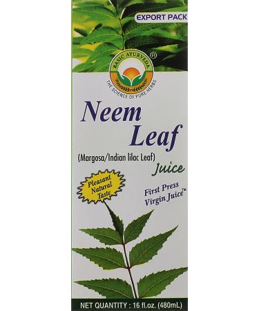 Basic Ayurveda Neem Leaf Juice | 16.23 fl oz (480ml) Neem Leaf Juice 16.23 Fl Oz (Pack of 1)