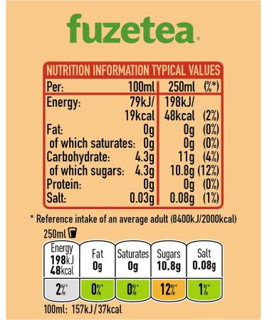 Fuze Tea Hibiscus p che 12 x 400 ml - Buy Online on GoSupps.com
