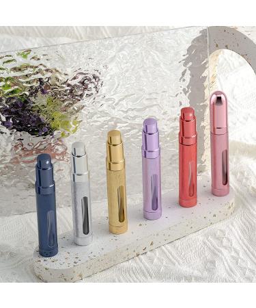 Lil Ray 12ml Portable Mini Perfume Atomizer (6 PCS) - Refillable Small Spray Bottle for Travel - Glass Inner and Aluminum Housing - 0.4oz Pack of 6 in 6 Colors - Buy Online on GoSupps.com