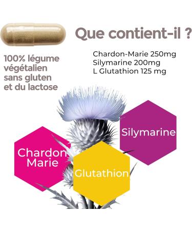Detox Liver - Extra Strong Milk Thistle with Glutathione Silymarin 200 mg Powerful And Fast Detoxifying Liver Epatomarin 20 Capsules J.Armor Pharma - Buy Online on GoSupps.com