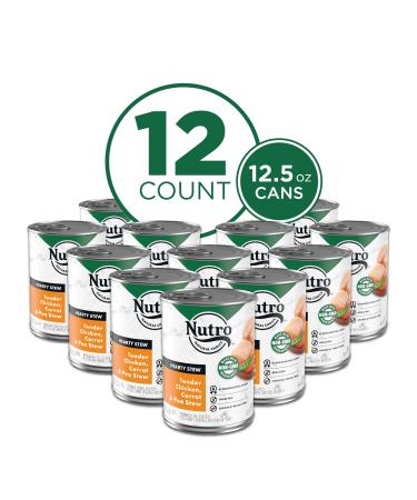 NUTRO Hearty Stews Adult Wet Dog food, 12.5 oz. Cans (Pack of 12) Chicken