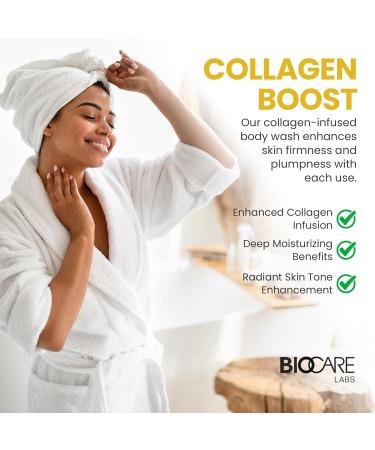 Biocare Vitamin C and Collagen Body Wash: Ultimate Brightening & Toning Solution Ideal for Men & Women - Enhances Skin & Hydrates Suitable All Skin Types Sulfate-Free 16.5 oz - Buy Online on GoSupps.com