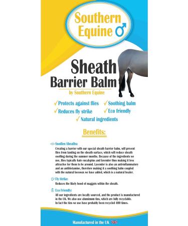 Southern Equine Sheath Barrier Balm Fly Strike Fly Protection Sheath Cleaning Natural Eco Friendly Blue White Yellow - Buy Online on GoSupps.com