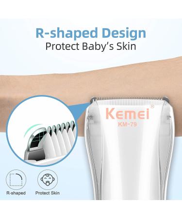 KEMEI Electric Baby Hair Clippers | Rechargeable Trimmer for Kids | Cordless Hair Cutting Kit with Double Motors - Buy Online on GoSupps.com