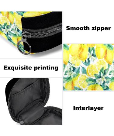 GIAPB Period Bag Sanitary Napkin Storage & Makeup Pouch - Watercolor Lemon Color - Buy Online on GoSupps.com