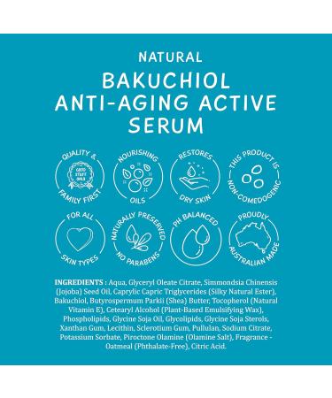 MooGoo Bakuchiol (1%) Anti-Ageing Serum 25ml Best natural face serum to target wrinkles by stimulating collagen and skin cell turnover. - Buy Online on GoSupps.com