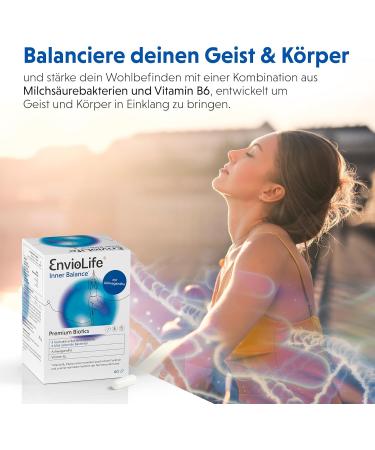 Buy Enviolife Inner Balance - 60 Capsules for Psychological Function | Dietary Supplements with Ashwagandha & Vitamin B6 - International Shipping Available - Buy Online on GoSupps.com