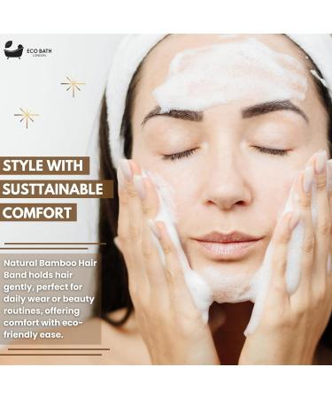 Eco Bath London Bamboo Hair Band - Super Soft Elasticated Headband for Makeup and Skincare Eco-Friendly Bamboo Hairband for Women - Buy Online on GoSupps.com