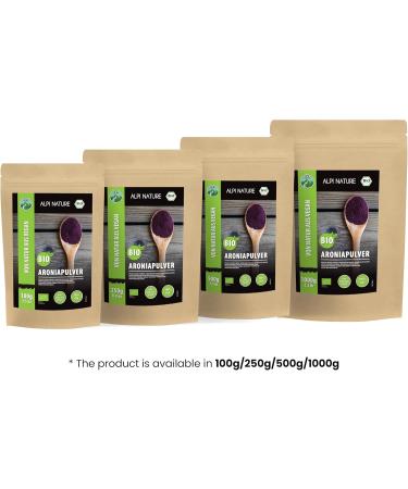 Alpi Investment OOD Organic aronia powder ground aronia from organic farming laboratorytested aronia powder vegan 100 pure softly ground natural without additives 500 GR - Buy Online on GoSupps.com