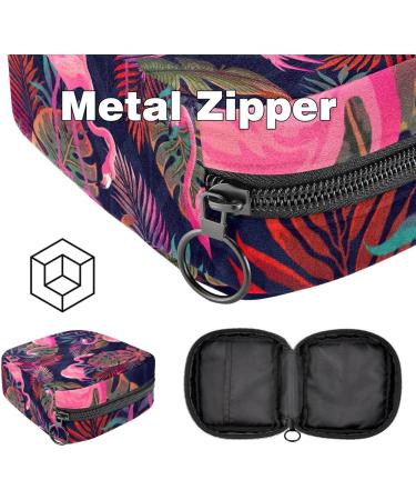 Pink Flamingo Jungle Leaf Women's Binding-Up Bag - Large Menstrual Cup Pocket & Period Inserts | Stylish & Functional Storage for Girls and Women - Buy Online on GoSupps.com