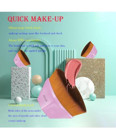 BUTIYO Kabuki Foundation Makeup Brush - Flawless Liquid Application Soft Synthetic Pink - Perfect for Women (FB-004 - Buy Online on GoSupps.com