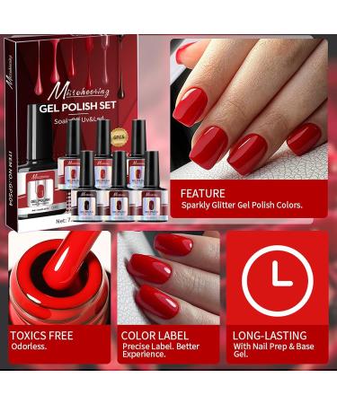 Layhou Gel Nail Polish 6 Colors Gel Nail Polish Set Soak-Off UV Gel Polish Gel Nail Kit Glitter Gel Nail Polish Gift Set For Home And Nail Art Salon (Set 5) #05 - Buy Online on GoSupps.com