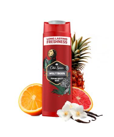 Old Spice Wolfthorn 3-in-1 Shower Gel & Shampoo for Men (250 ml) Body Hair Facial Cleansing Men Long Lasting Fresh - Buy Online on GoSupps.com