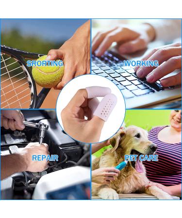 20 Pieces Silicone Finger Protectors for Wound Healing and Pain Relief - Breathable Finger Caps for Cracked Fingers, Eczema, Blisters, and Corn - Finger Cover Sleeves for Trigger Finger and Broken Toe - White - Buy Online on GoSupps.com