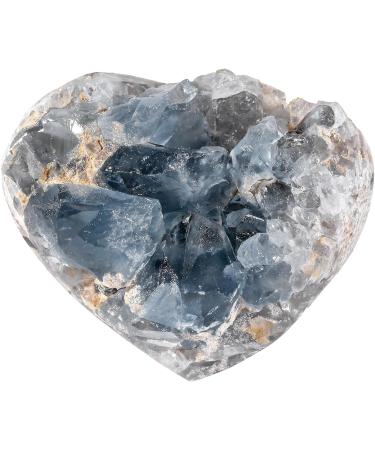 Nupuyai Natural Celestite Crystal Druse Rodstein - Irregular Cluster for Reiki Healing & Home Decoration | XL-2 - Buy Online on GoSupps.com