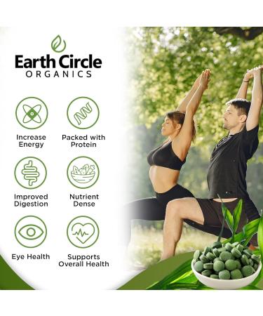 Earth Circle Organics Chlorella 400 Tablets (Pack of 2) and Spirulina Powder 4oz Bundle High Potency Vegan Superfood Supplement Packed with Protein Vitamins & Minerals for Daily Energy and Health - Buy Online on GoSupps.com