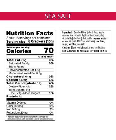Town House Sea Salt Pita Crackers 9.5oz - Crunchy Baked Snack for Lunch (1 Box) - Buy Online on GoSupps.com