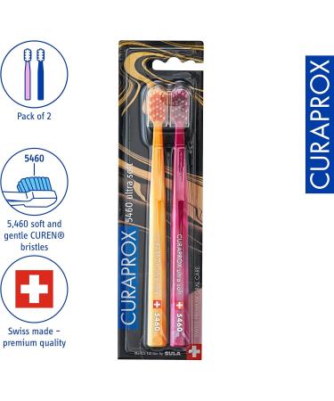 Curaprox CS 5460 Ultra Soft Manual Toothbrush - Marble Special Edition 2023 (2 Pack) | Best Soft Toothbrush for Gentle Cleaning - Buy Online on GoSupps.com