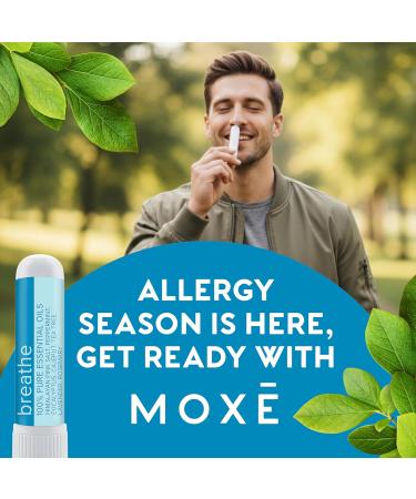 MOXE Breathe | Himalayan Salt Inhaler | Help Clear Congestion Boost Focus and Improve Breathing | Natural Aromatherapy | Peppermint Lavender and Tee Tree Essential Oil (1 Pack) Breathe 1 Pack - Buy Online on GoSupps.com