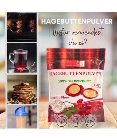 100% Bio Gluten-Free Rosehip Powder | Vitamin C & Omega-3 6 | Supports Intestinal Health & Immune System | 500g - Rosebead - Buy Online on GoSupps.com