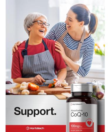 Horb ach CoQ10 100mg Softgels - 120 Count | Non-GMO Gluten Free Antioxidant Supplement for Energy & Heart Health - Buy Online on GoSupps.com