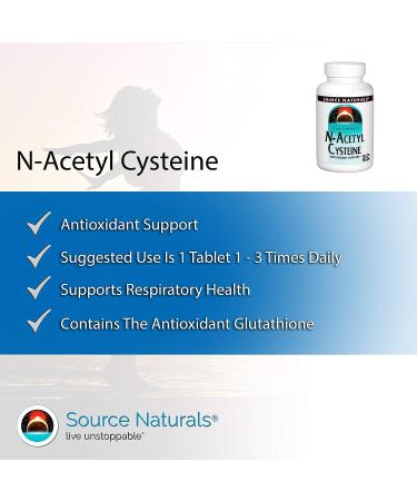 Source Naturals N-Acetyl Cysteine 1000mg Antioxidant - 120 Tablets - Buy Online on GoSupps.com