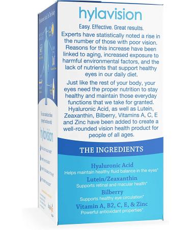 Hyalogic Hylavision Hyaluronic Acid 120 Capsules - Hydration & Joint Support - Buy Online on GoSupps.com