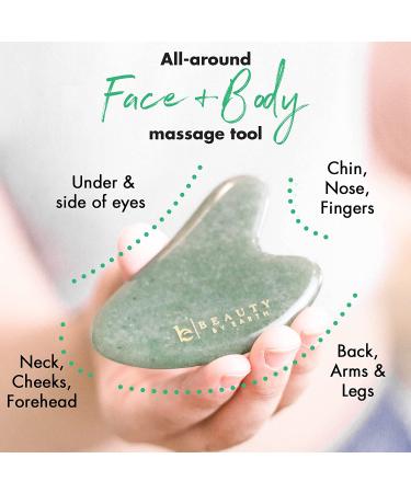 Jade Gua Sha Stone - Face Sculpting Tool for Facial Massage and Jaw Massager - Buy Online on GoSupps.com