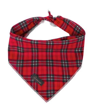Aring Pet Christmas Dog Bandana-Cute Plaid Dog Bandanas Cotton Vacation Dog Necker Dog Dog Drei Triangle Libs For Small to Big Young Girls Dogs and Cats L R