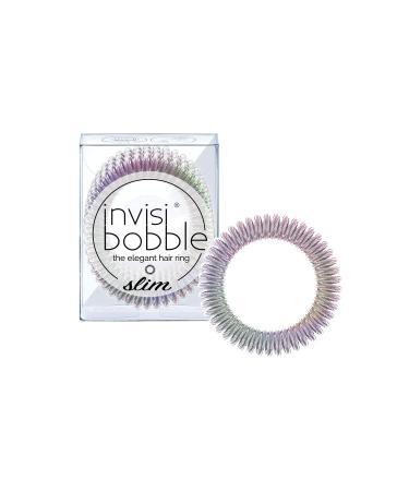 invisibobble SLIM Traceless Spiral Hair Ties - Pack of 3 Vanity Fairy - Strong Elastic Grip Coil Hair Accessories for Women - No Kink Non Soaking - Gentle for Girls Teens and Thick Hair Multicolor