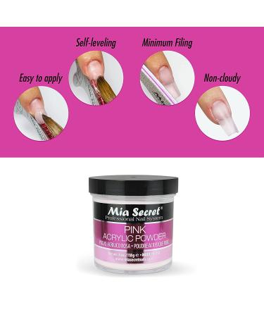 Mia Secret Pink Acrylic Powder 4 oz. - Professional-Grade Nail Enhancement Powder - Buy Online on GoSupps.com