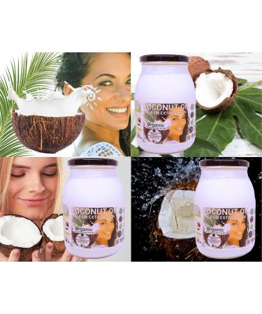 Nativilis Organic Coconut Oil 1L (Cocos Nucifera) - Extra Virgin Raw Cold Pressed Pro Derma Moisturizer Skin Hair Vegan 100% Natural Ethically Sourced Copaiba Properties 1000ml Glass Jar (1L) - Buy Online on GoSupps.com