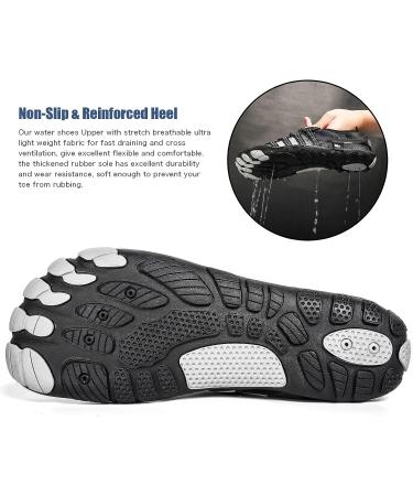 Quick-Dry Aqua Socks for Beach Swim Surf Yoga - Black2618 (Size 12 Women/11 Men) - Buy Online on GoSupps.com