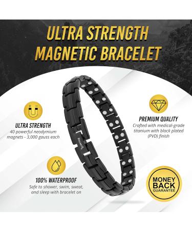 Magnetrx Ultrastarkes Titan Magnet Hardship for Women - Stylish Magnetic Bracelets & Titan Arm Bands with Size Tools - Shop Black Women's Bracelets Online - Buy Online on GoSupps.com