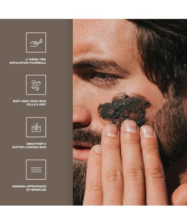 CRVFT Men's Exfoliating Facial Scrub 1.7oz - Deep-Clean Exfoliation for All Skin Types | Paraben & Sulfate Free | Made in USA | Smoother Complexion - Buy Online on GoSupps.com