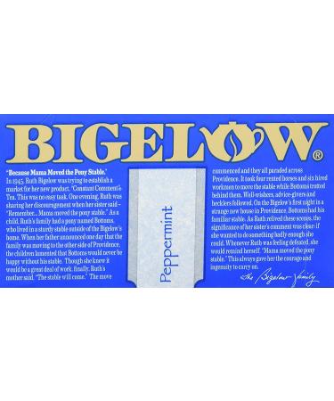 Bigelow Peppermint Herbal Tea - Caffeine Free, 20 Count (Pack of 6) - 120 Total Tea Bags - Buy Online on GoSupps.com