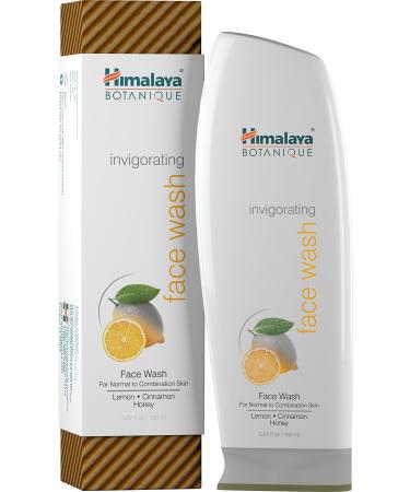 Himalaya Botanique Invigorating Face Wash for Normal to Combination Skin Free-from Parabens SLS and Phthalates Hydrating Facial Cleanser with Lemon Cinnamon and Honey 5.07 oz (150 ml)