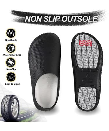 Men's Chef Kitchen Shoes | Nonslip Water-Proof Clogs for Comfortable Nursing and Work | Wide Fit Mules in Black - Buy Online on GoSupps.com