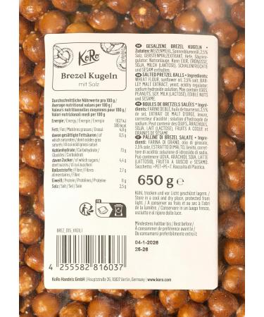 KoRo - Boules de bretzel 650 g Boules de bretzel sal es Pack de 1 - Buy Online on GoSupps.com